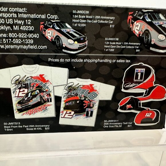 New NASCAR Mobil 1  25th Anniversary #12 Jeremy Mayfield 1/64 Scale Die Cast - 3 - Picture 3 of 10